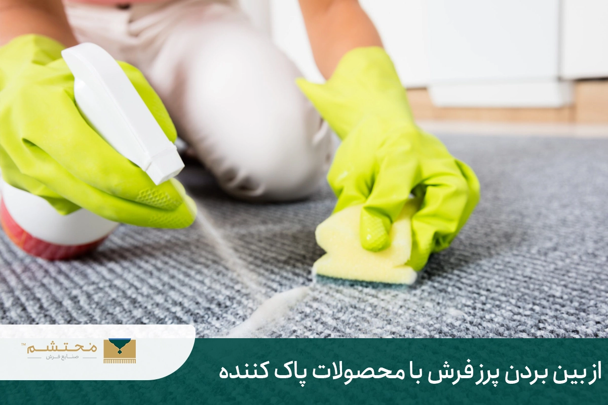 Removing carpet lint with cleaning products