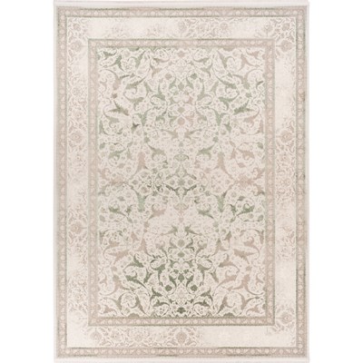 فرش ماشینی آوانته طرح 10AV0030 سبز 1200 شانه گل ابریشم