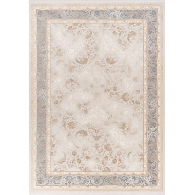 فرش ماشینی  طرح 10AV0000 آبی 1200 شانه گل ابریشم