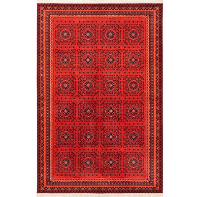 فرش ماشینی سنتی طرح 100312 زرشکی 1000 شانه