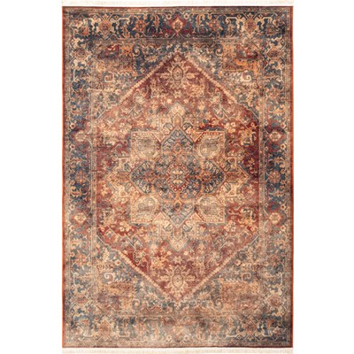 فرش ماشینی کهنه نما طرح 100624 زرشکی 1000 شانه