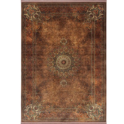 فرش ماشینی هلنا 25NH0020 دارچینی  معادل 77 رج دستبافت