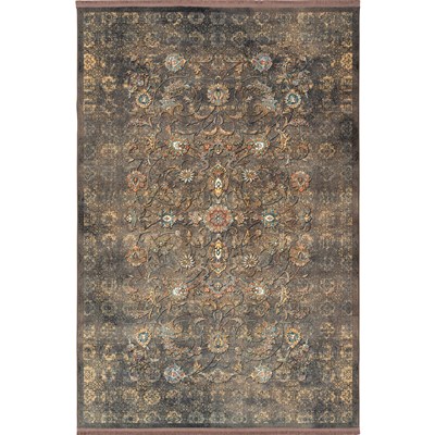 فرش ماشینی هلنا 25NH0030 خاکستری  معادل 77 رج دستبافت