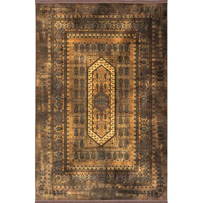 فرش ماشینی هلنا 25NH0040 کاکائویی معادل 77 رج دستبافت