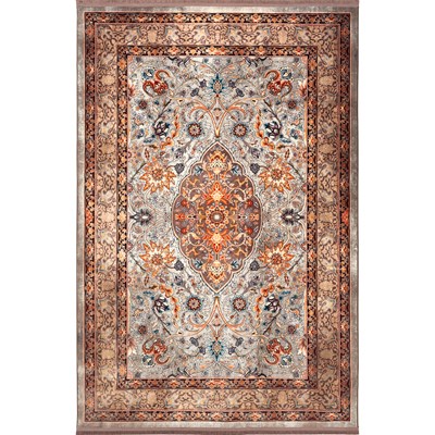 فرش ماشینی هلنا 25NH0050 طوسی  معادل 77 رج دستبافت