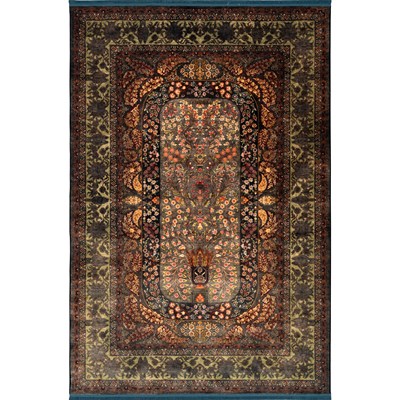 فرش ماشینی هلنا 25NH0060 دودی معادل 77 رج دستبافت