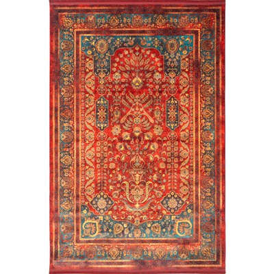 فرش ماشینی  هلنا 25NH0070 عنابی 77 رج دستبافت