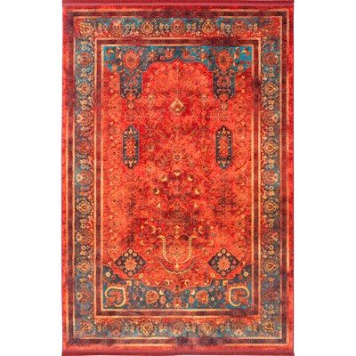 فرش ماشینی  هلنا 25NH0070 قرمز 77 رج دستبافت