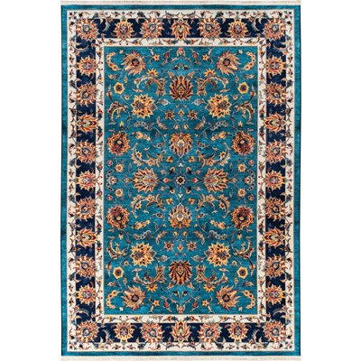 فرش ماشینی سنتی طرح 25CS0370 سبز 1000 شانه