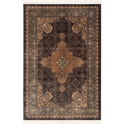 فرش ماشینی وینا طرح 25NV0000 قهوه ای 1200 شانه