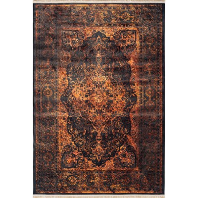 فرش ماشینی سنتی طرح 25NB0080 دودی 1000 شانه