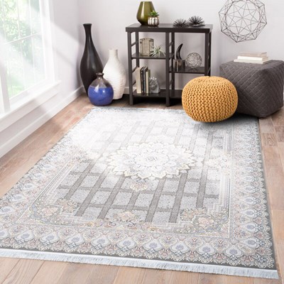 فرش ماشینی طرح میکائیل متالیک 1200 شانه گل برجسته