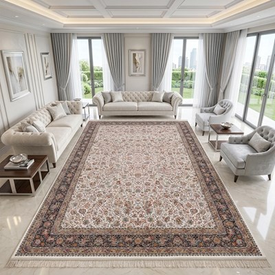 خرید فرش ماشینی 10LU0310 کرم 1200 شانه