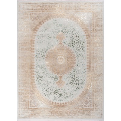 فرش ماشینی طرح 10HA0080 صدفی 700 شانه