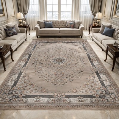 فرش ماشینی طرح 10RO0040 فیلی 700 شانه