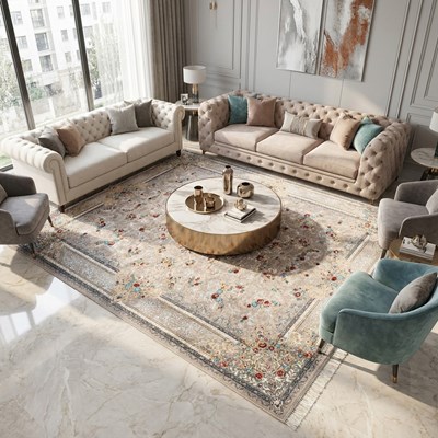 فرش ماشینی طرح 10RO0150 فیلی 700 شانه