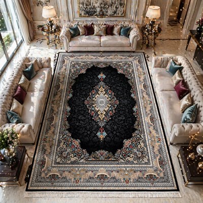 فرش ماشینی طرح 10RO0280 فیلی 700 شانه