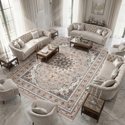 فرش ماشینی طرح 10RO0380 فیلی 700 شانه