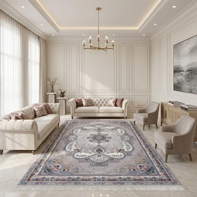 فرش ماشینی طرح 10RO0590 فیلی 700 شانه
