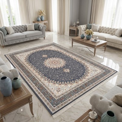 فرش ماشینی طرح 10RO0600 دودی 700 شانه