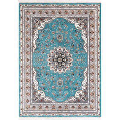 فرش ماشینی طرح 10RO0690 آبی 700 شانه