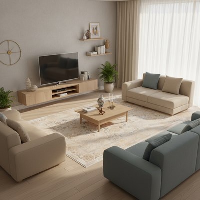 فرش ماشینی آوانته طرح 10AV0070 آبی 1200 شانه گل ابریشم