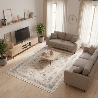فرش ماشینی آوانته طرح 10Av0120 آبی 1200 شانه گل ابریشم
