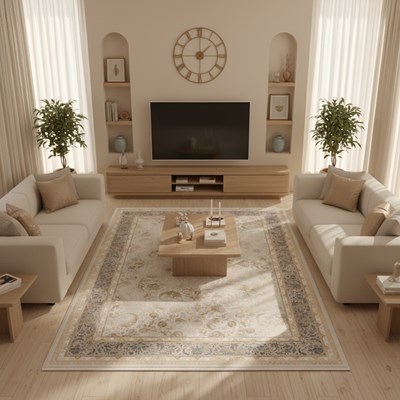 فرش ماشینی  طرح 10AV0000 آبی 1200 شانه گل ابریشم