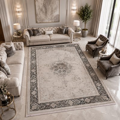 فرش ماشینی  پالمرا طرح 10PA0240 تمام رنگ 1500 شانه