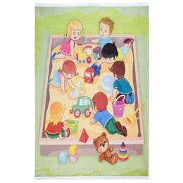 فرش ماشینی کودک طرح بازی  کد 100246  تمام رنگ 700 شانه