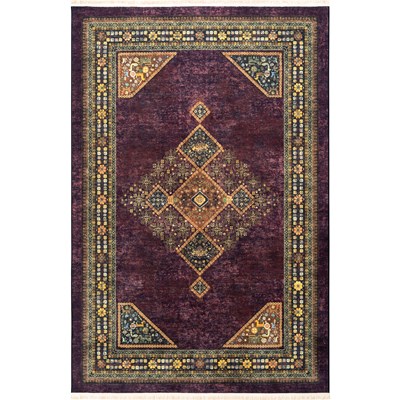 فرش ماشینی سنتی طرح 100335 زرشکی 1000 شانه