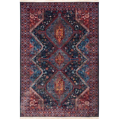 فرش ماشینی سنتی طرح 100338 زرشکی 1000 شانه