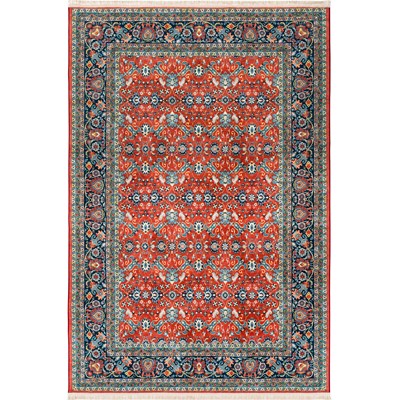 فرش ماشینی سنتی طرح 100356 لاکی 1000 شانه