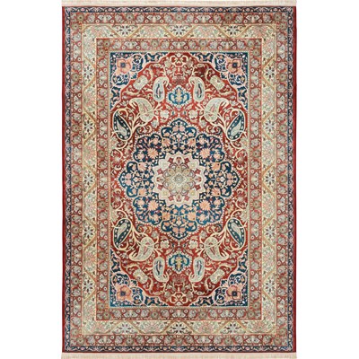 فرش ماشینی سنتی طرح 100362 لاکی 1000 شانه