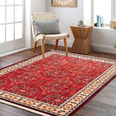 فرش ماشینی سنتی طرح 900411  لاکی 1000 شانه