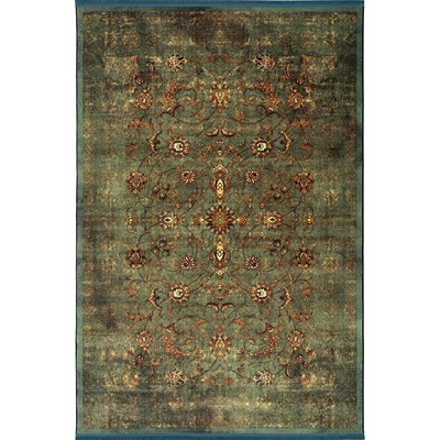 فرش ماشینی هلنا 25NH0030 سبزدریایی معادل 77 رج دستبافت