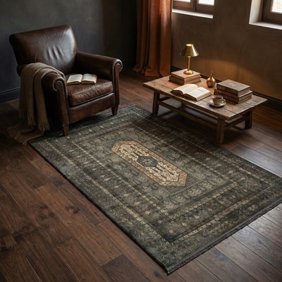 فرش ماشینی  هلنا 25NH0040 دودی 77 رج