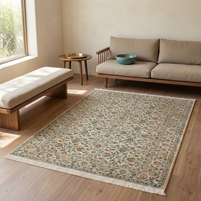 فرش ماشینی نئوکلاسیک 25CN0000 طوسی 1200 شانه
