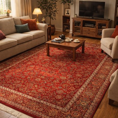فرش ماشینی نئوکلاسیک 25CN0110 لاکی 1200 شانه